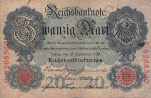 20 Mark 1909 ro.37 S/C